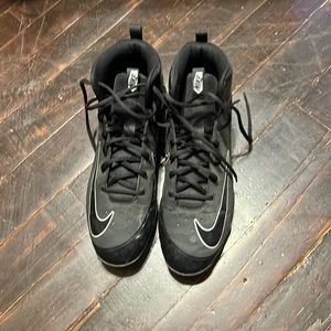 All black baseball cleats